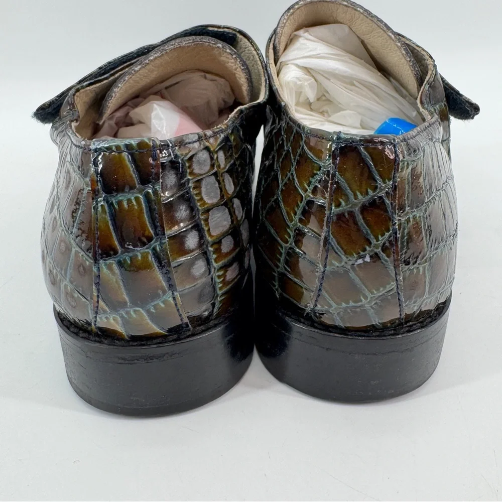 Dolce & Gabbana Junior Loafers Croc Brown EU 40 US‎ 6 Women 7.5